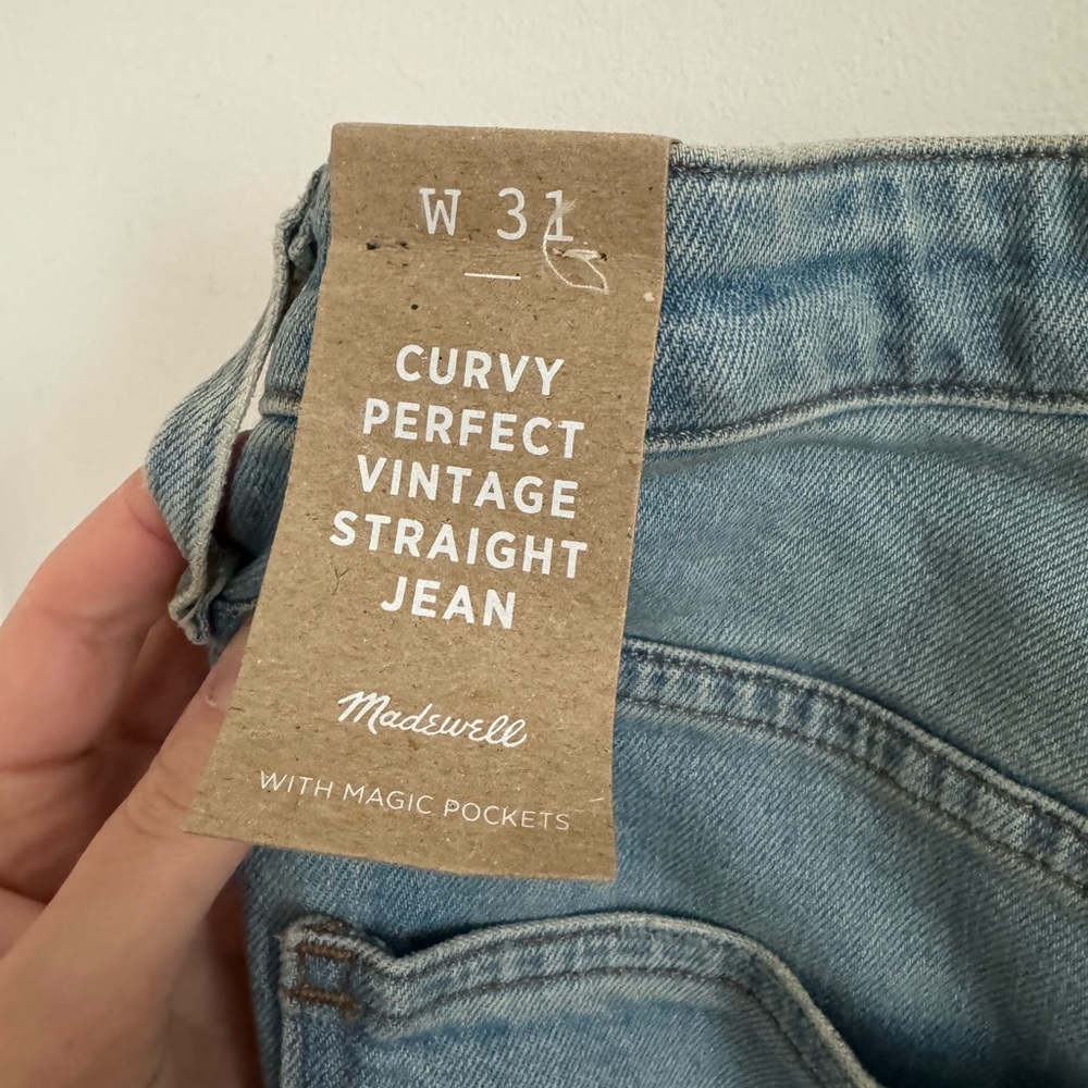 Madewell curvy fit vintage jeans